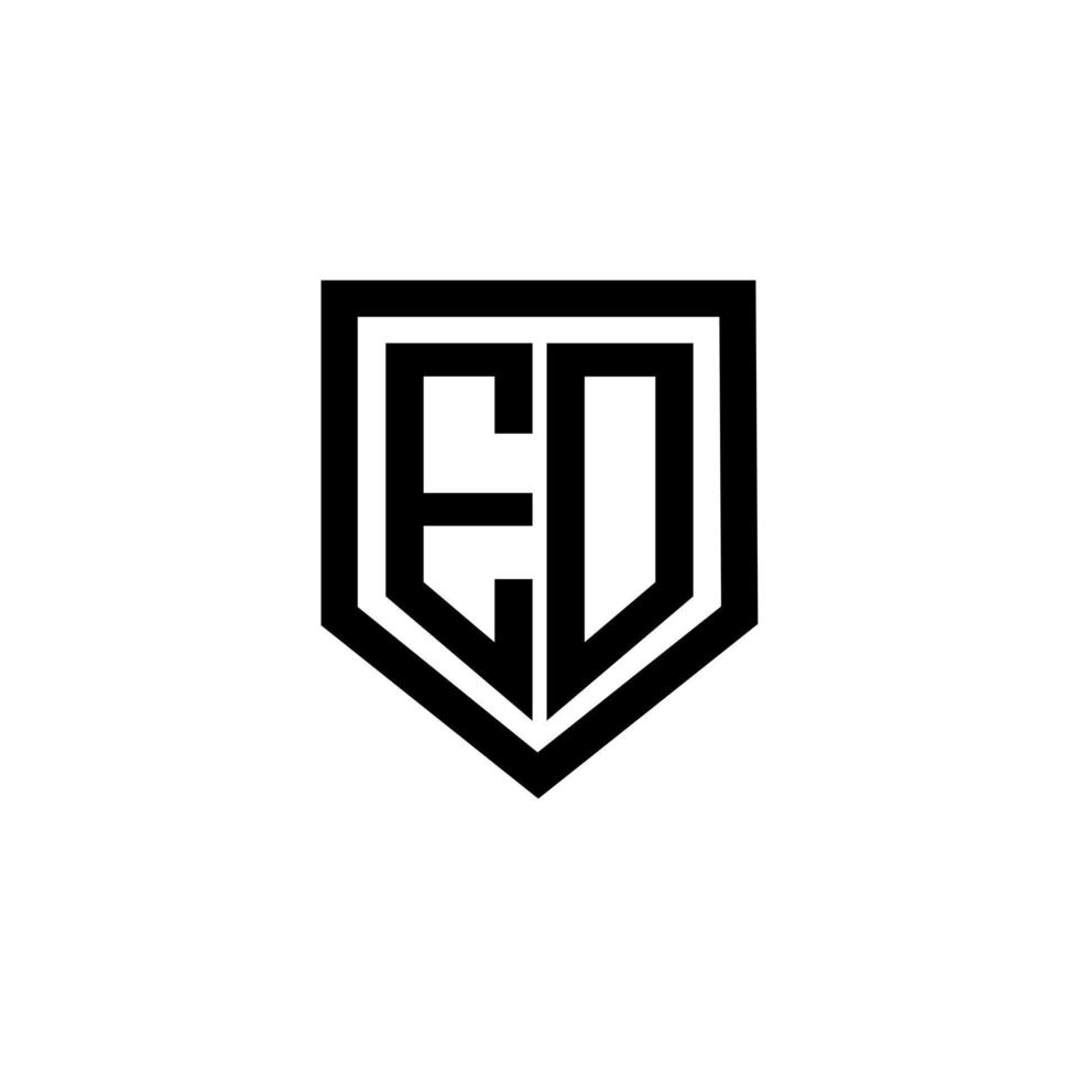 diseño de logotipo de letra ed con fondo blanco en illustrator. logotipo vectorial, diseños de caligrafía para logotipo, afiche, invitación, etc. vector