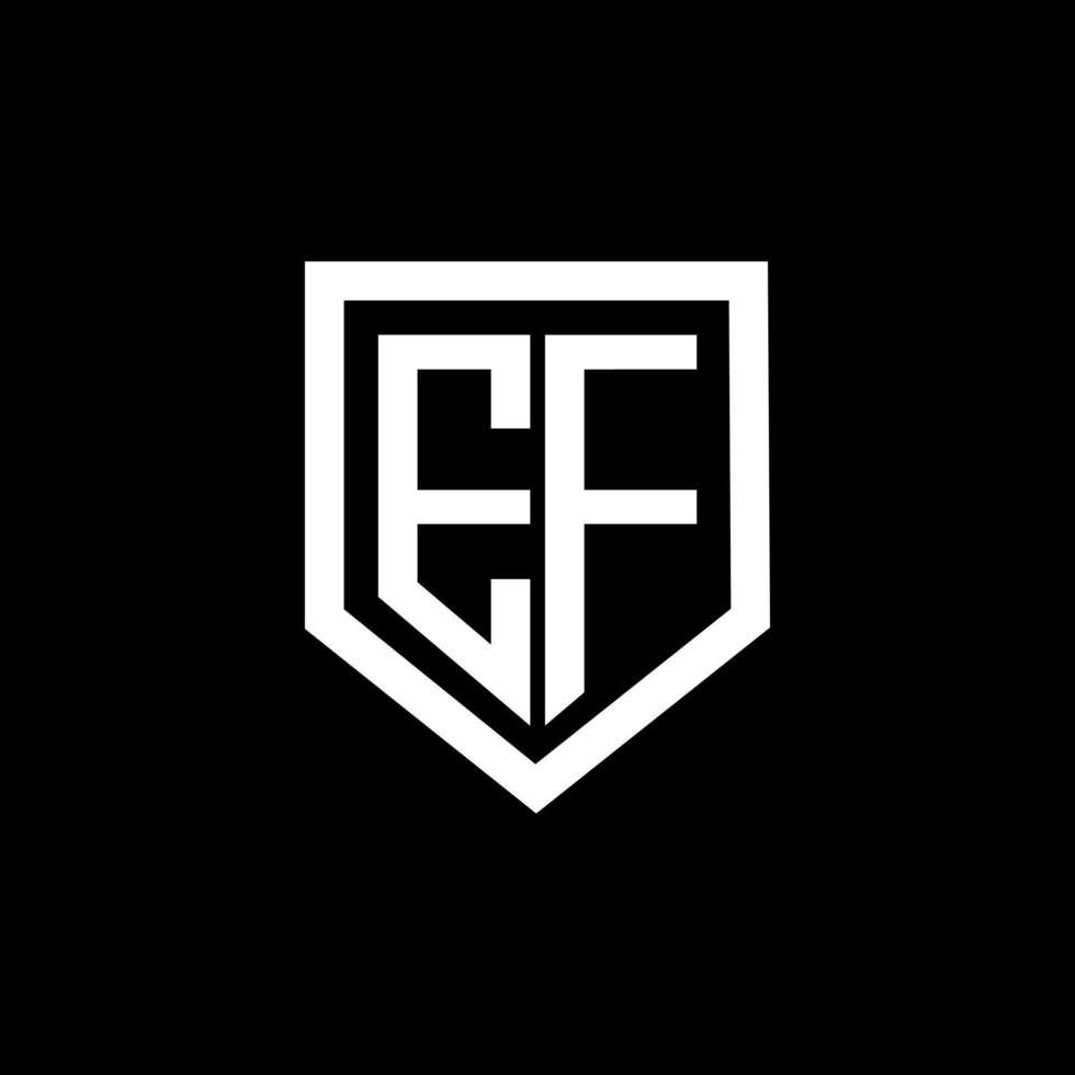 diseño de logotipo de letra ef con fondo negro en illustrator. logotipo vectorial, diseños de caligrafía para logotipo, afiche, invitación, etc. vector