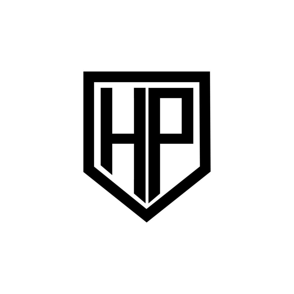 HP letter logo design with white background in illustrator. Vector logo, calligraphy designs for logo, Poster, Invitation, etc.