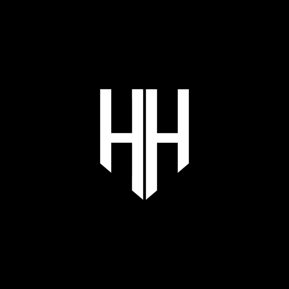 HH letter logo design with black background in illustrator. Vector logo, calligraphy designs for logo, Poster, Invitation, etc.