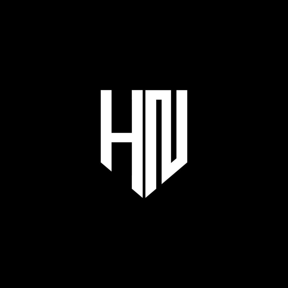 diseño del logotipo de la letra hn con fondo negro en illustrator. logotipo vectorial, diseños de caligrafía para logotipo, afiche, invitación, etc. vector