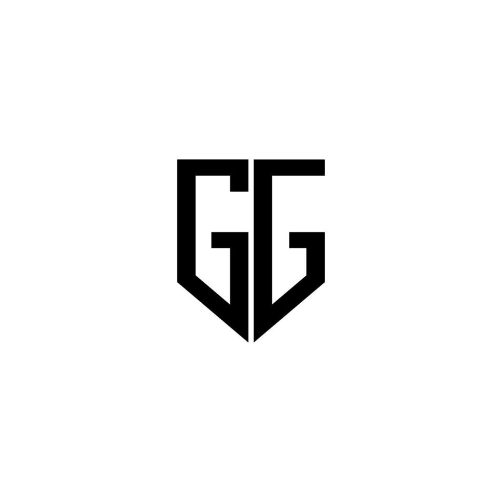 diseño de logotipo de letra gg con fondo blanco en illustrator. logotipo vectorial, diseños de caligrafía para logotipo, afiche, invitación, etc. vector