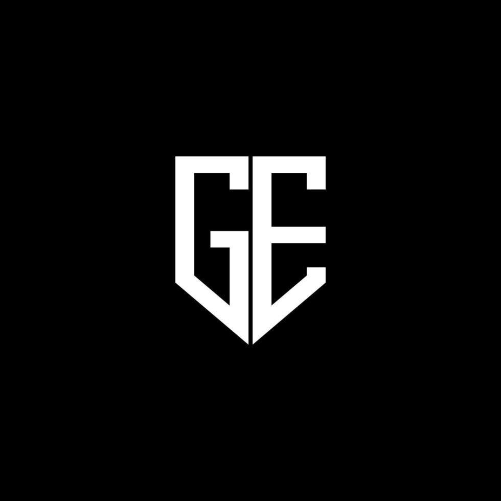 GE letter logo design with black background in illustrator. Vector logo, calligraphy designs for logo, Poster, Invitation, etc.
