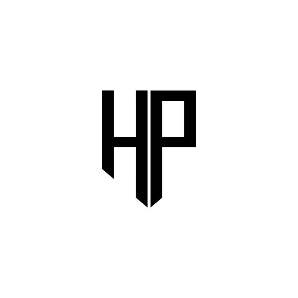 HP letter logo design with white background in illustrator. Vector logo, calligraphy designs for logo, Poster, Invitation, etc.