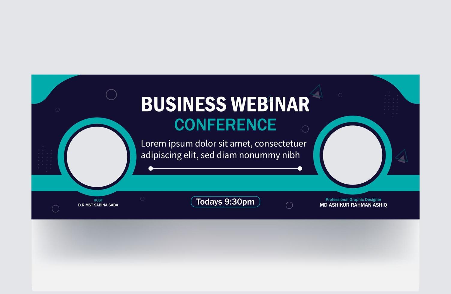 business webinar flyer cover banner thumbnail design your business idea cover design social media banner template vector