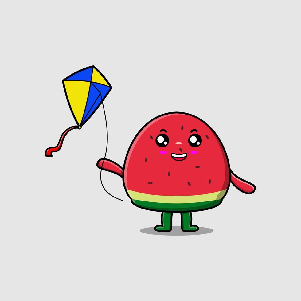 Cute cartoon watermelon playing kite flaying 12176325 Vector Art at Vecteezy Cute cartoon watermelon playing kite flaying 12176325 Vector Art at Vecteezy