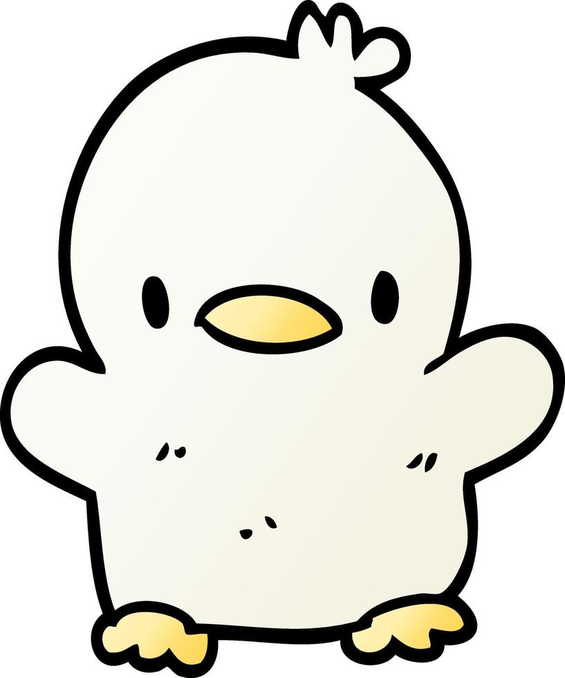 cartoon doodle baby duck vector