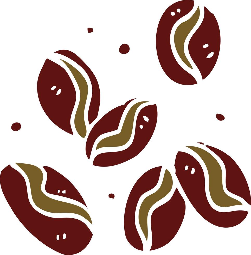 cartoon doodle coffee beans vector