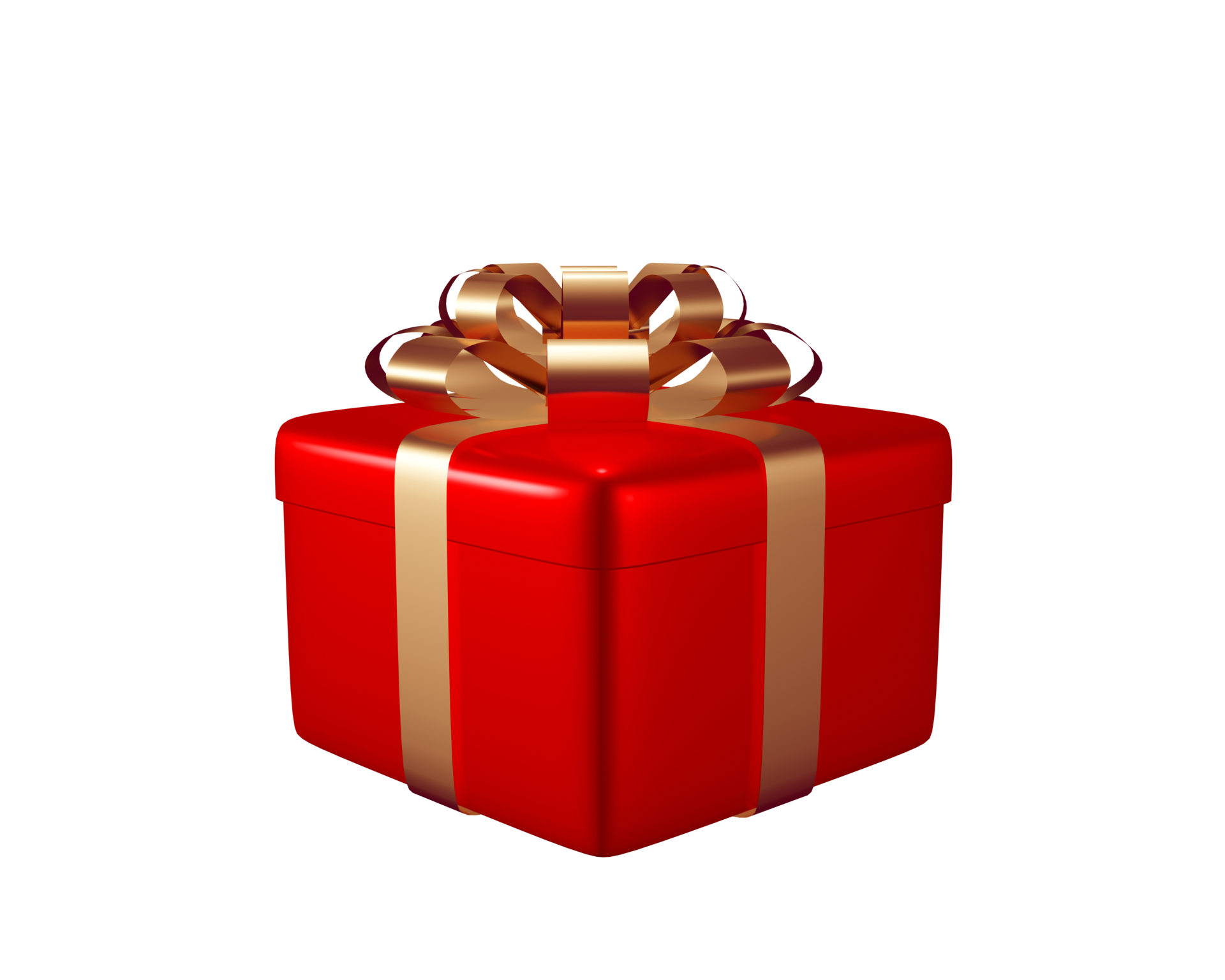 3D PNG gifts box red with ribbon element, Merry Christmas and happy new year concept for a