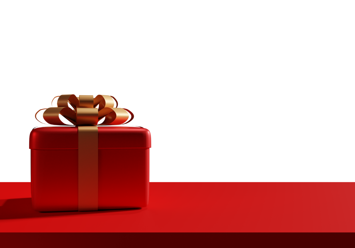 Caja de regalos png 3d roja con elemento de cinta, concepto de feliz navidad y feliz año nuevo para un cumpleaños, feliz año nuevo, ilustración de representación 3d.