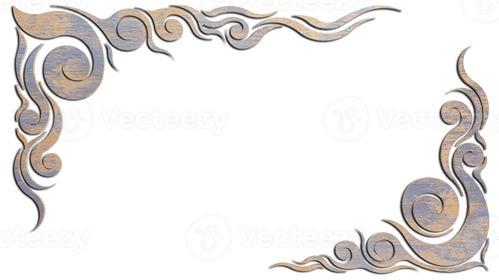 een 3d renderen beeld van Thais patroon kader Aan een wit achtergrond png