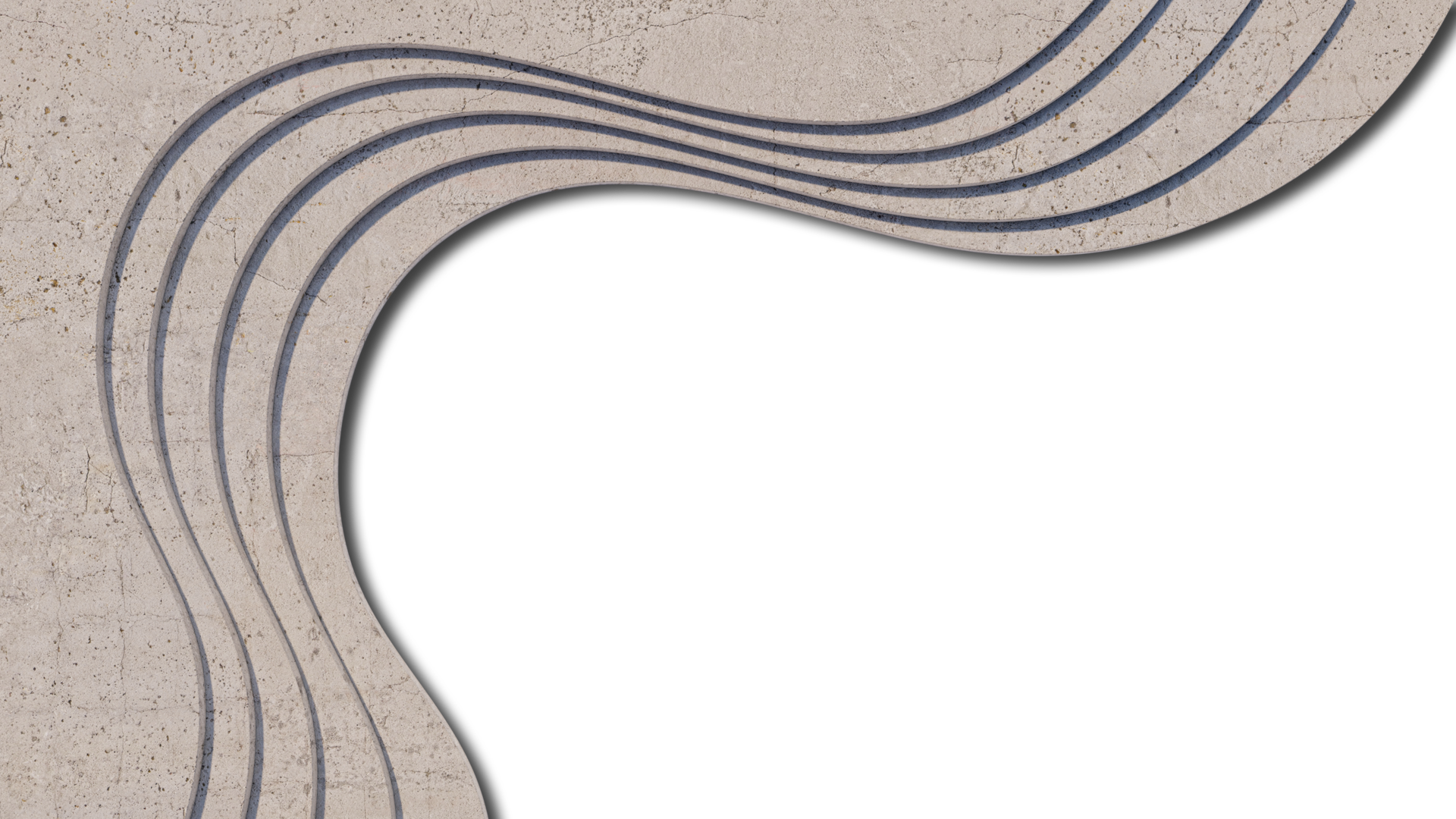 A 3d rendering image of 5 layers concrete curved wall. 12176977 PNG