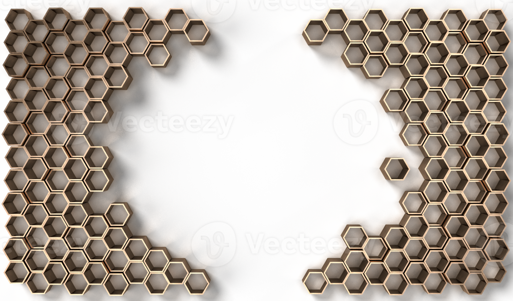 3D -rendering bild av hexagon fast form på vit bakgrund png