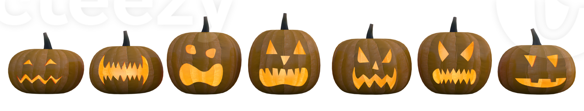 isolated pumpkin head png