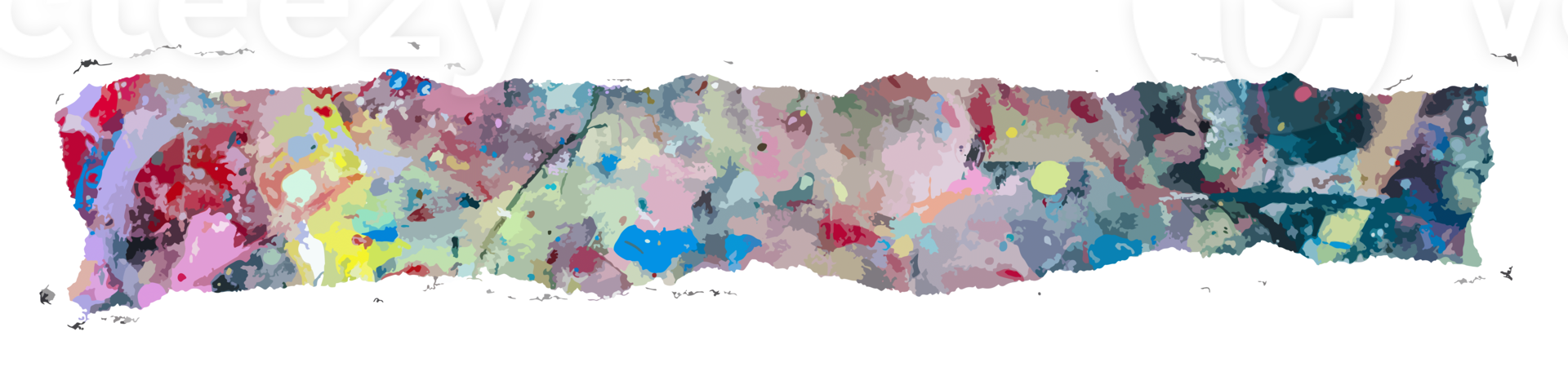 a colorful paper tears png