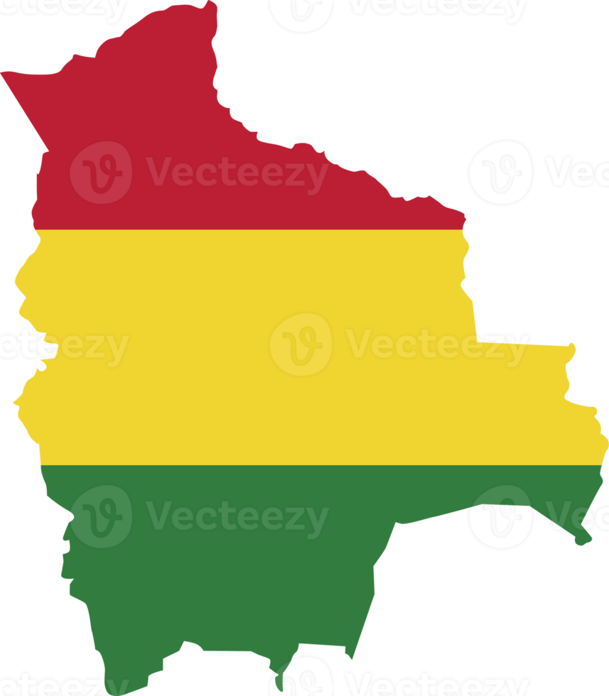 Bolívia mapa cidade cor da bandeira do país. png