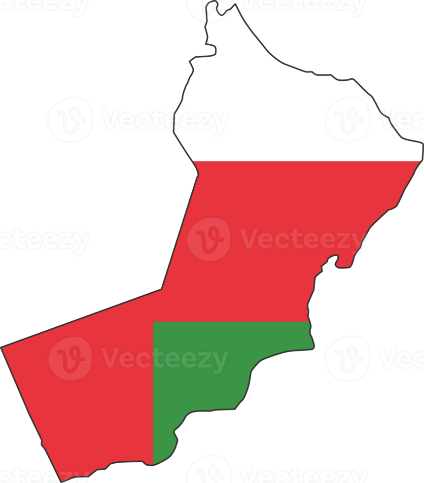 oman carte ville couleur du drapeau du pays. png