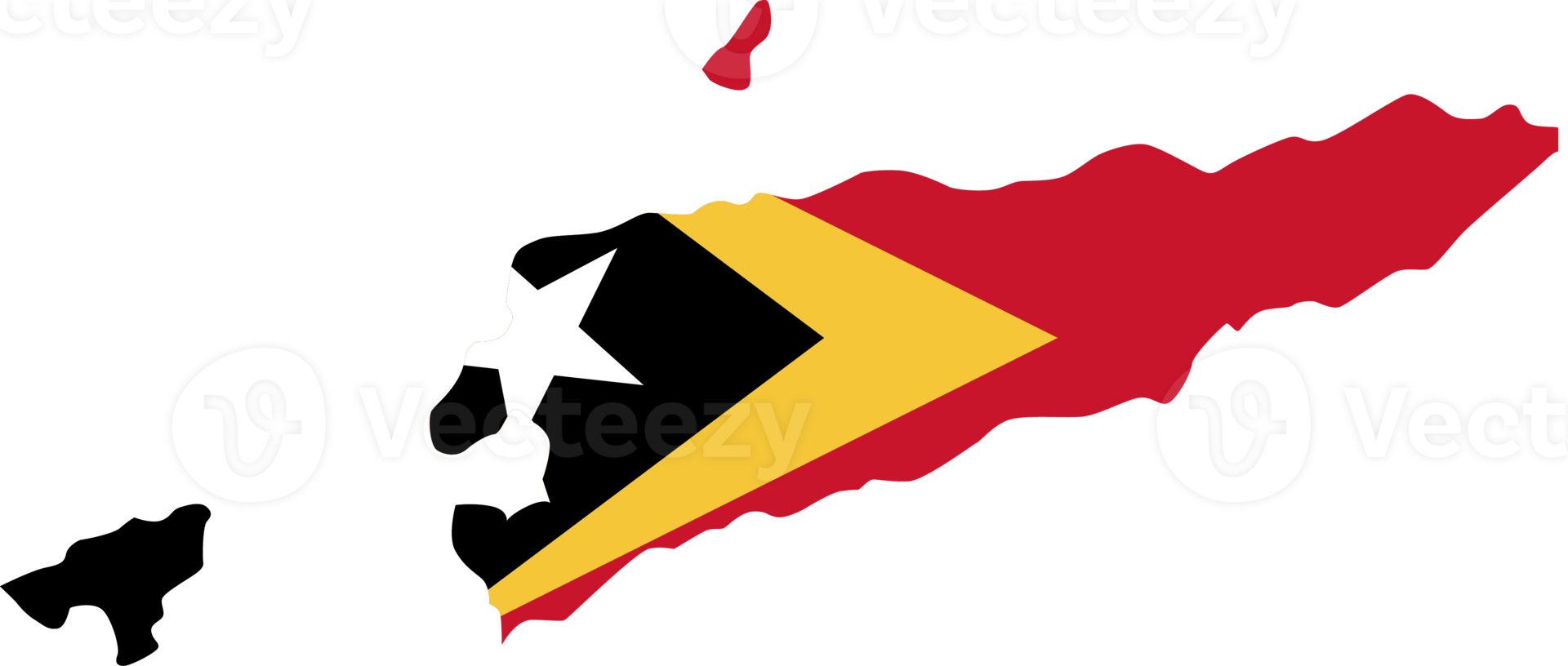 Timor Leste  map city color of country flag. png