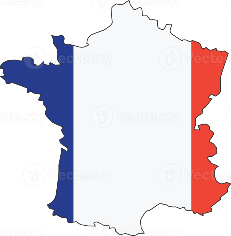 france carte ville couleur du drapeau du pays. png