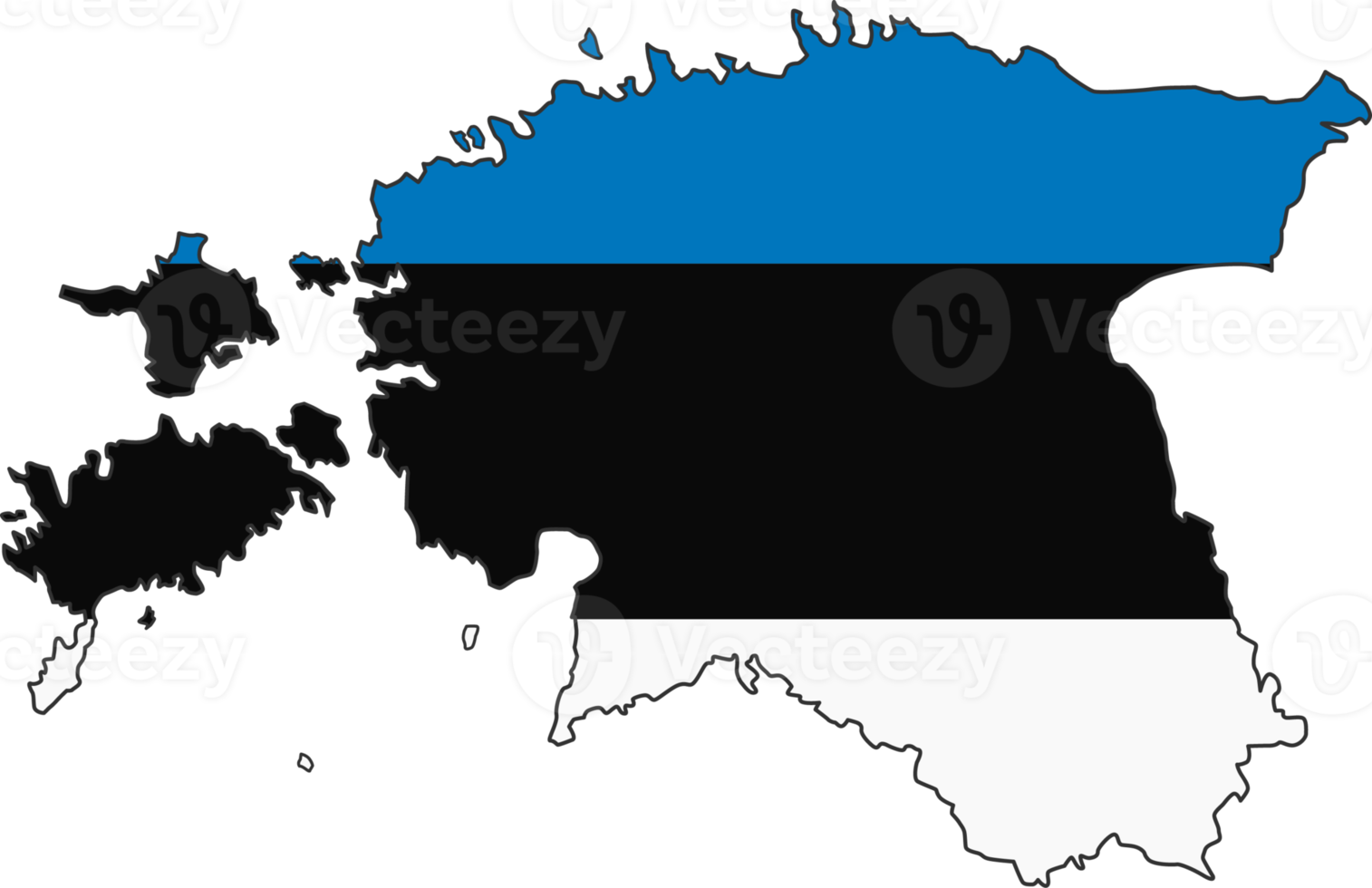 estland karte stadt farbe der landesflagge. png