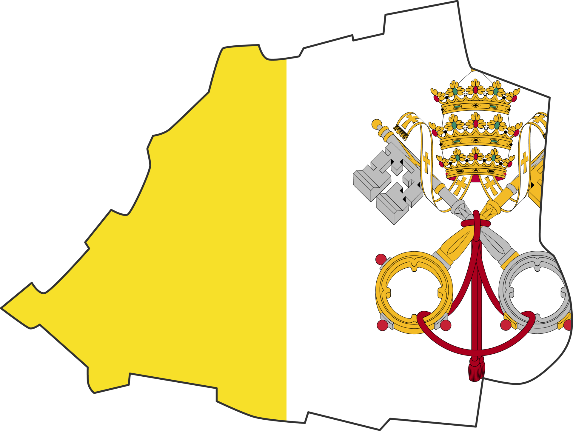 mapa de la ciudad del vaticano - Vatican City Map City Color Of Country Flag Png