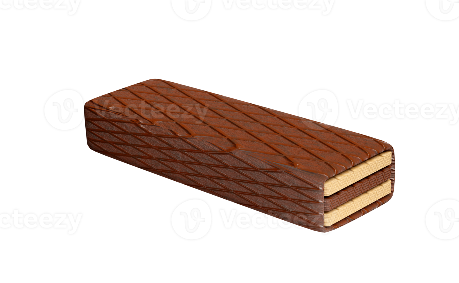 3d varm choklad överdragen Krispig rån pinnar isolerat. reklam för förpackning, 3d framställa illustration png