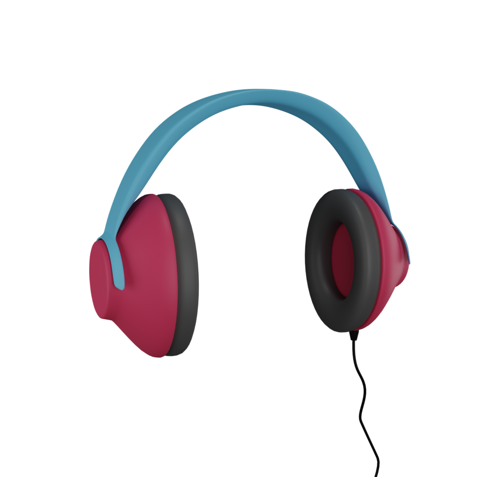 3d rendering headphone png