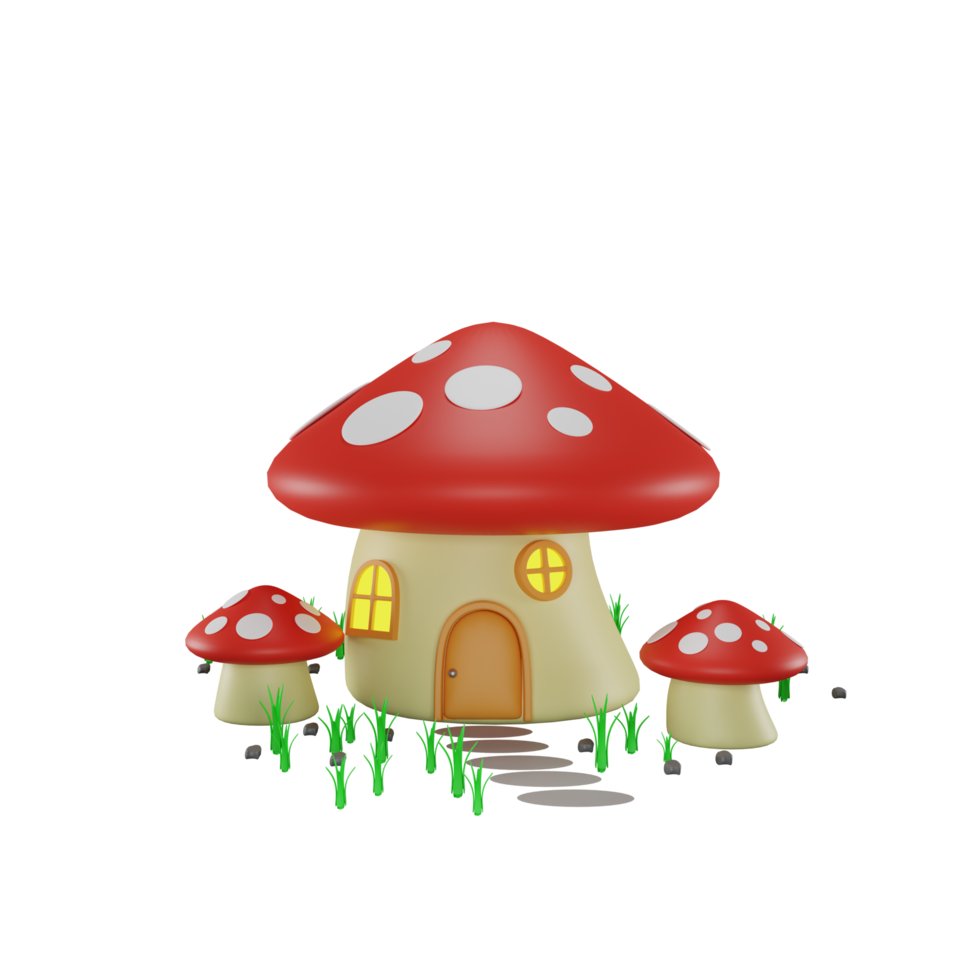 3d mushroom house png