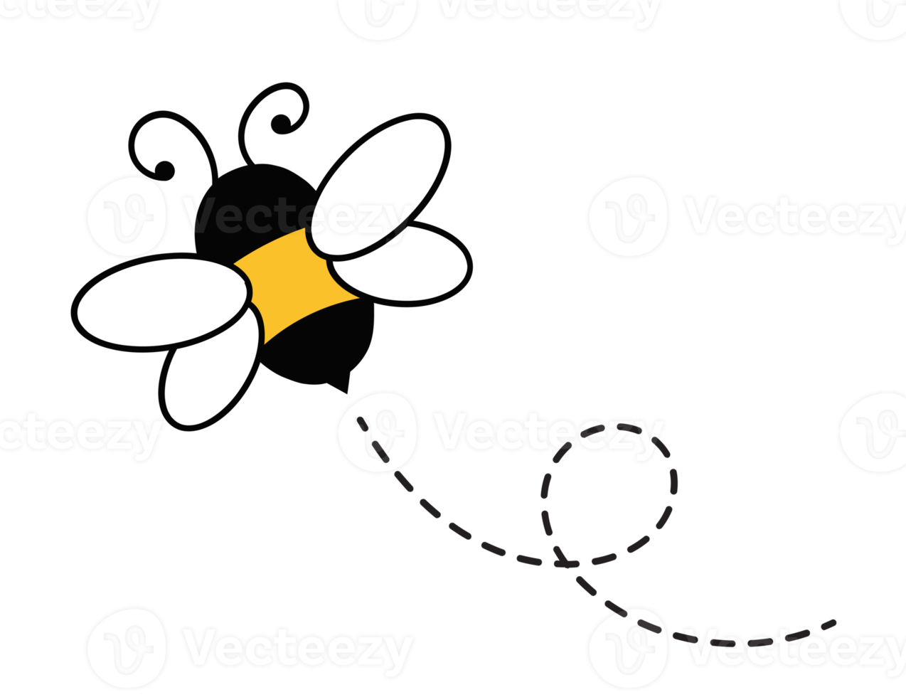 simple bee cartoon png