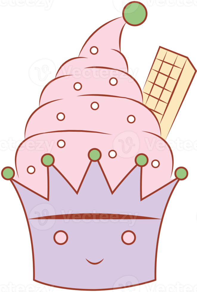 Christmas cupcakes set png