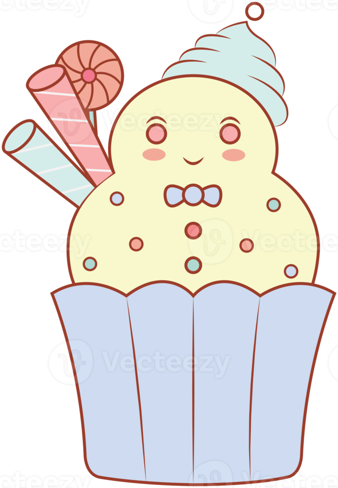 Christmas cupcakes set png