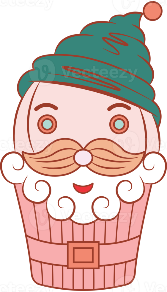 set di cupcakes di Natale png