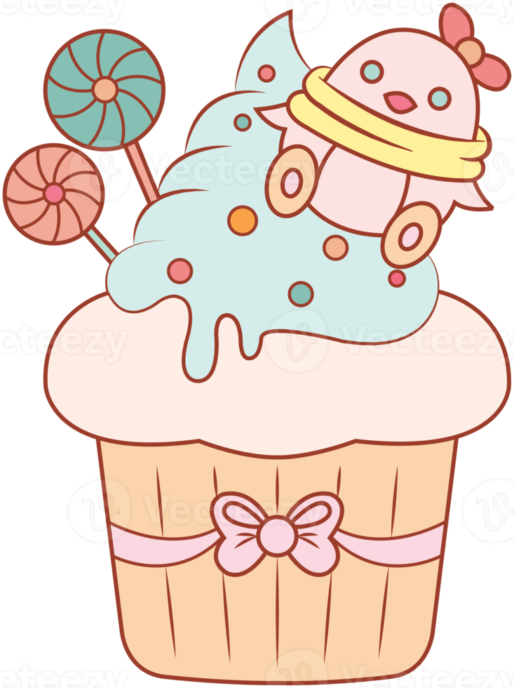 Christmas cupcakes set png