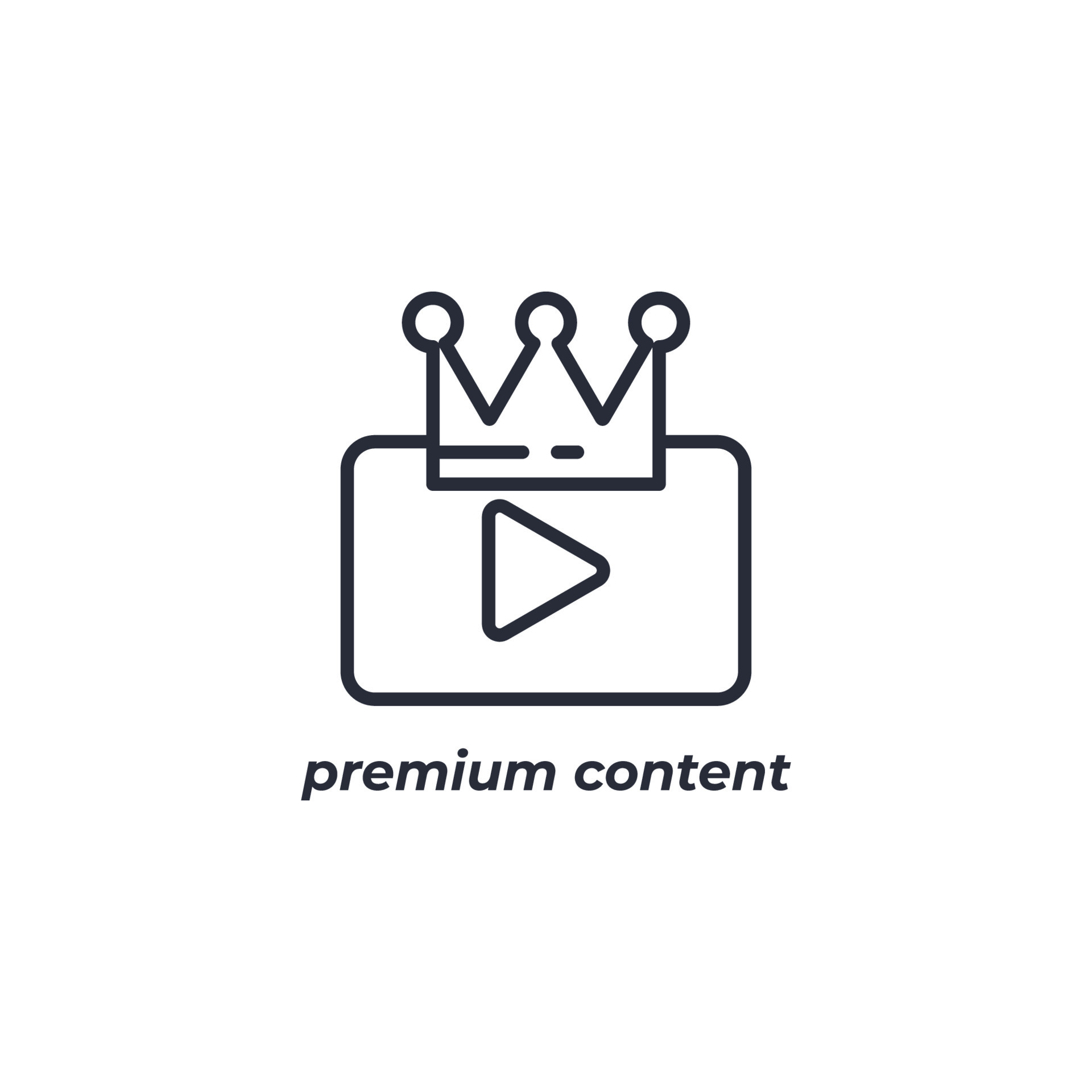 Vector sign of premium content symbol is isolated on a white background
