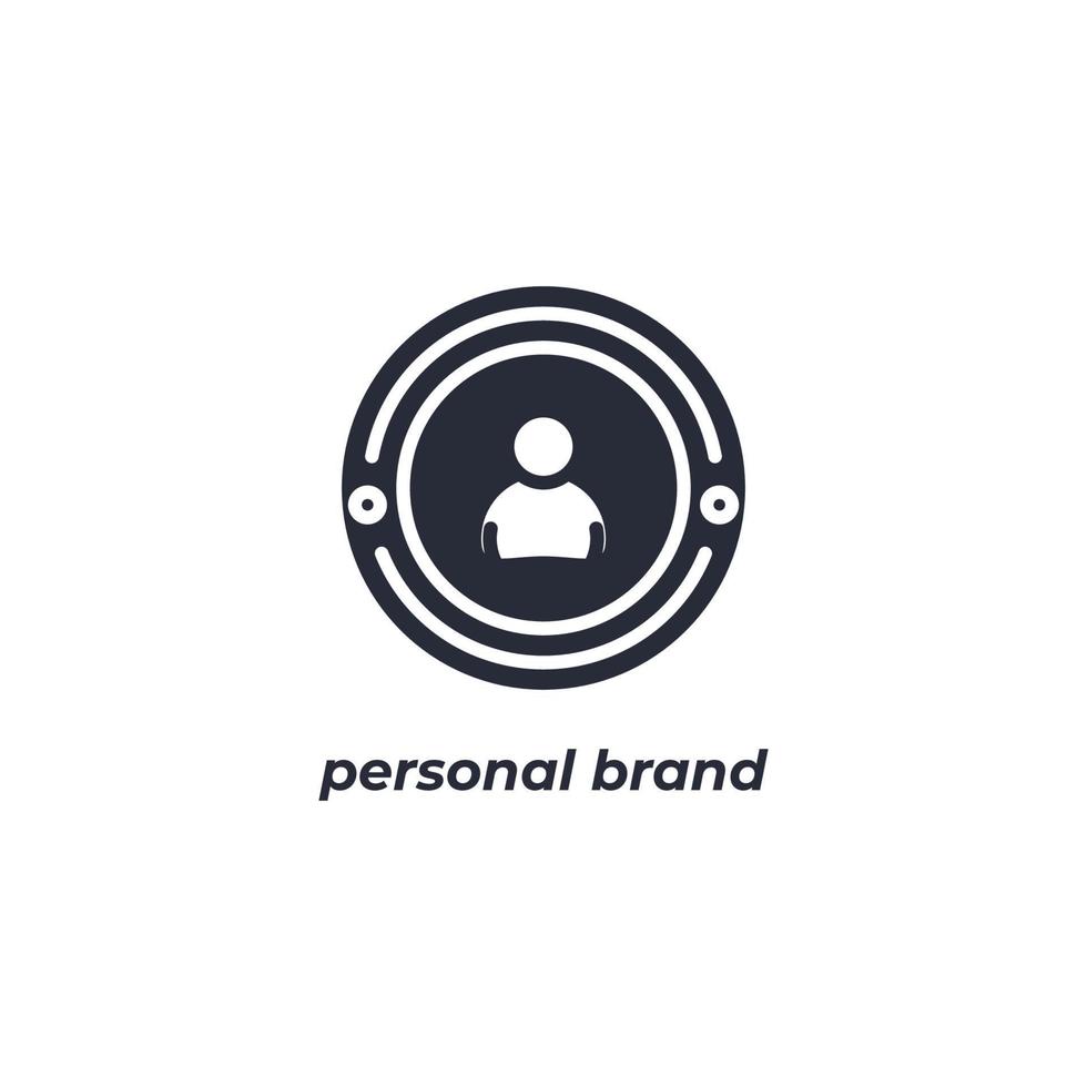 Vector sign of personal brand symbol is isolated on a white background. icon color editable.