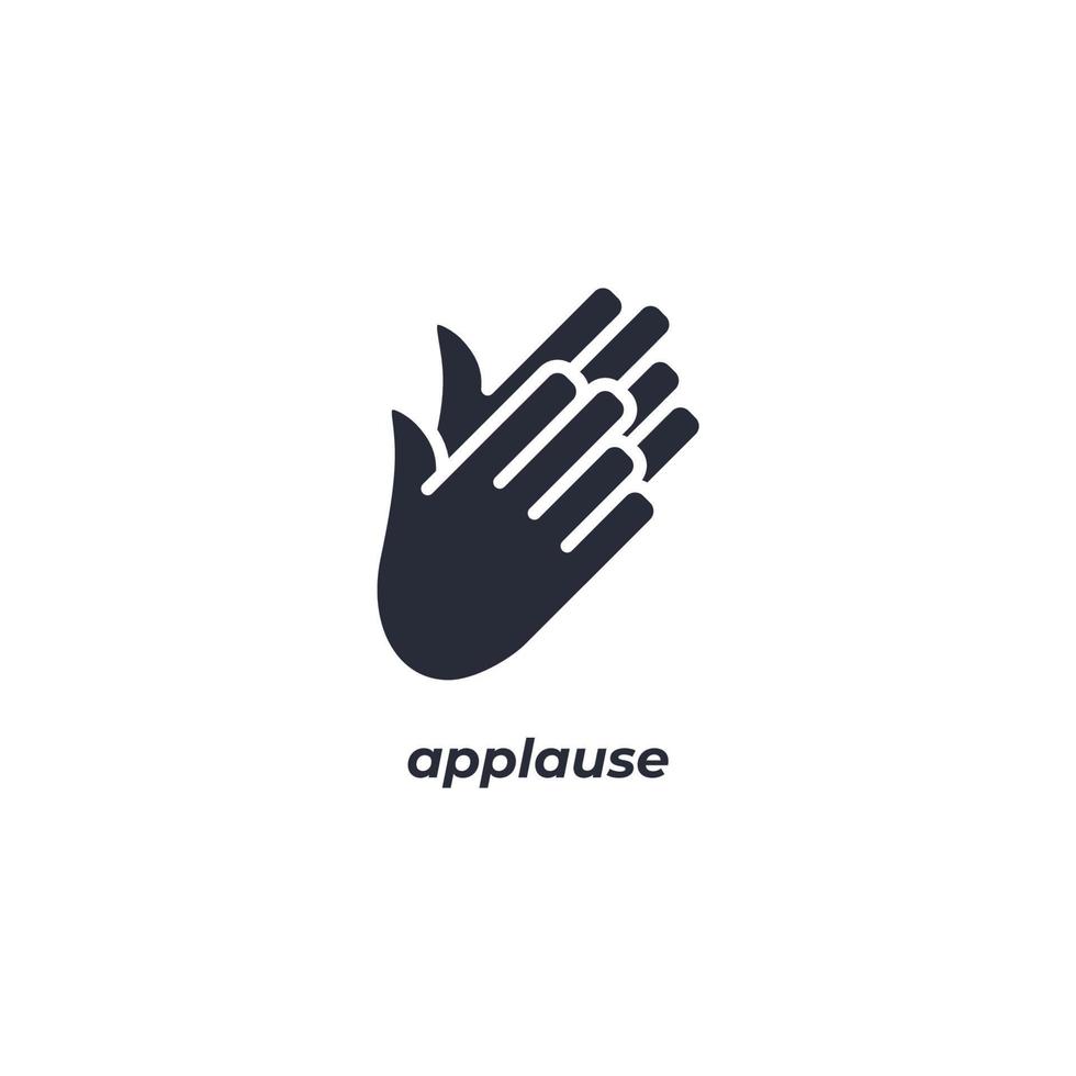 Vector sign of applause symbol is isolated on a white background. icon color editable.