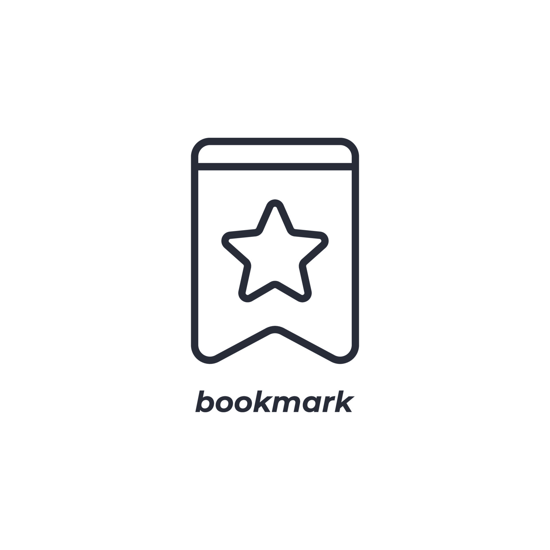 Vector sign of bookmark symbol is isolated on a white background. icon