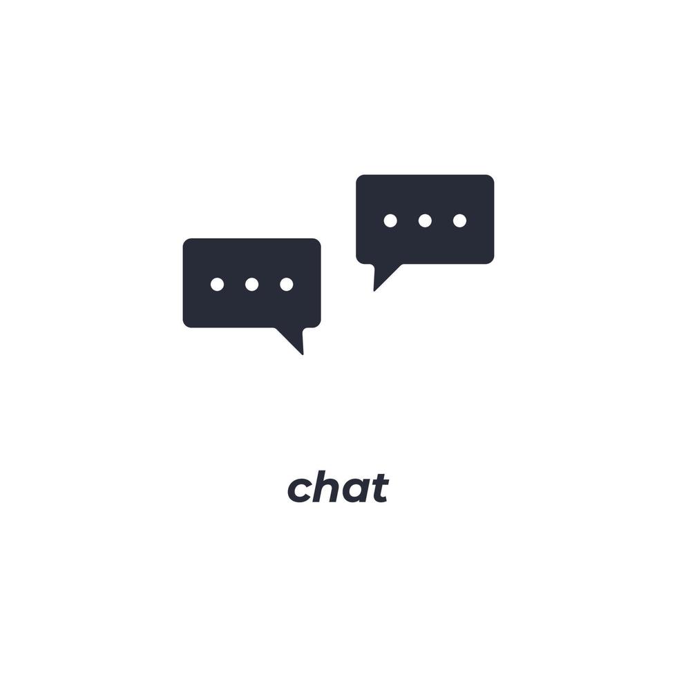 Vector sign of chat symbol is isolated on a white background. icon color editable.