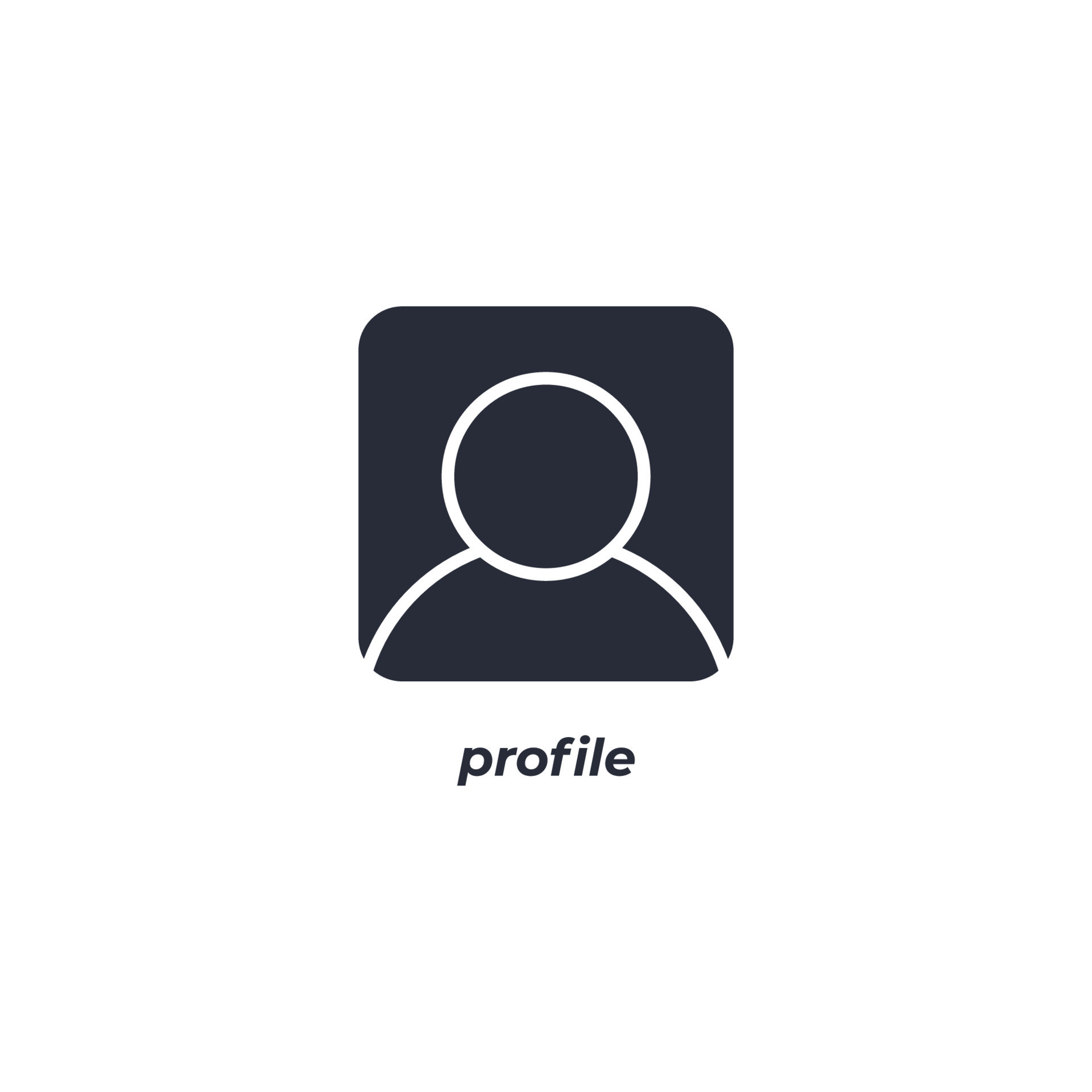 Vector sign of profile symbol is isolated on a white background. icon ...