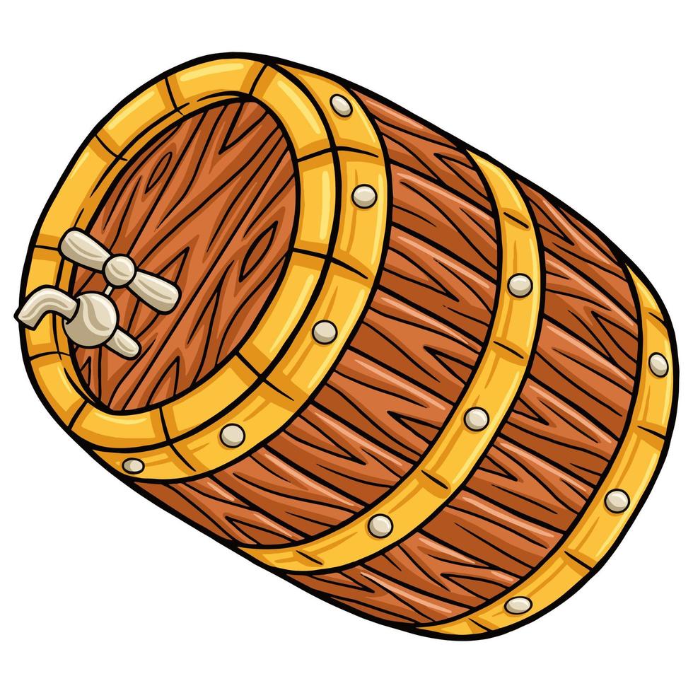 Ilustración de vector de barril de cerveza