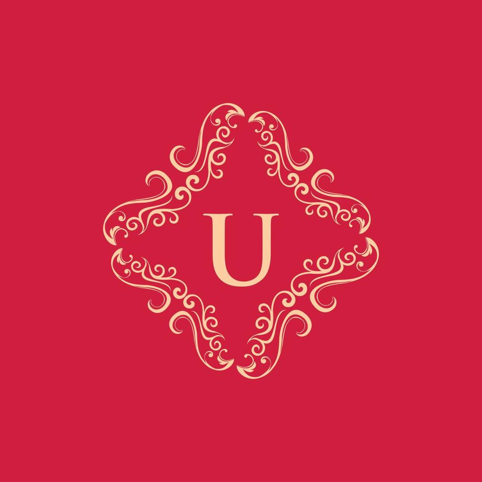 Letter U Ornament Luxury Creative Monogram Logo vector