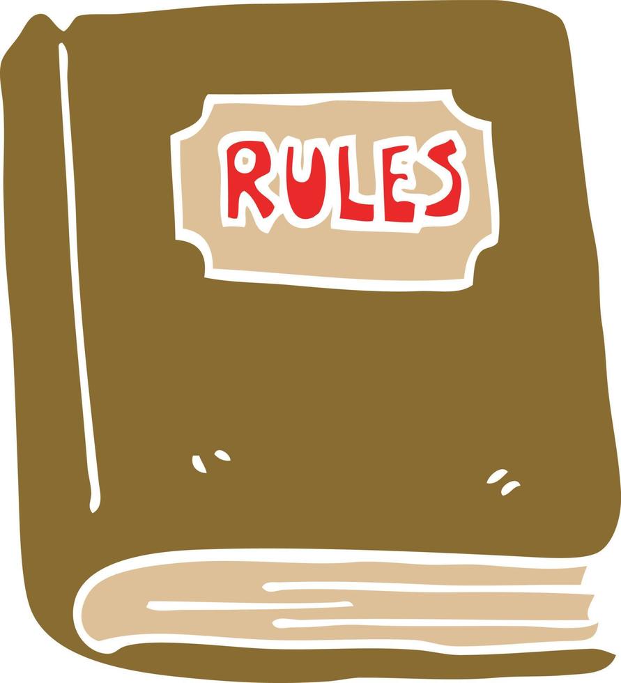 cartoon doodle rule book vector