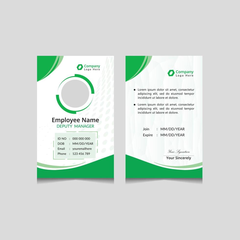 Id Card Design vector