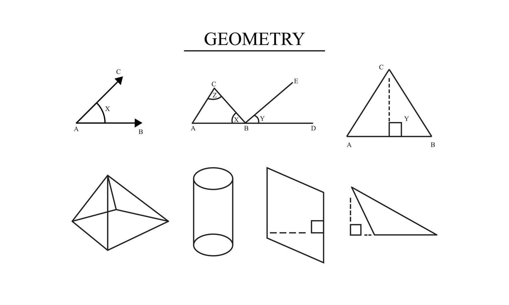 geometría vectorial para la clase de matemáticas vector