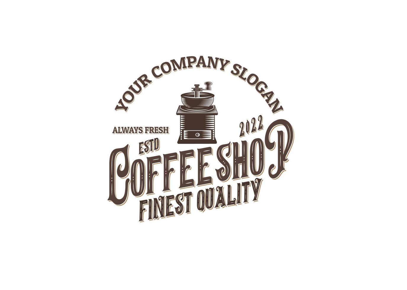 coffee shop retro logo vintage style vector