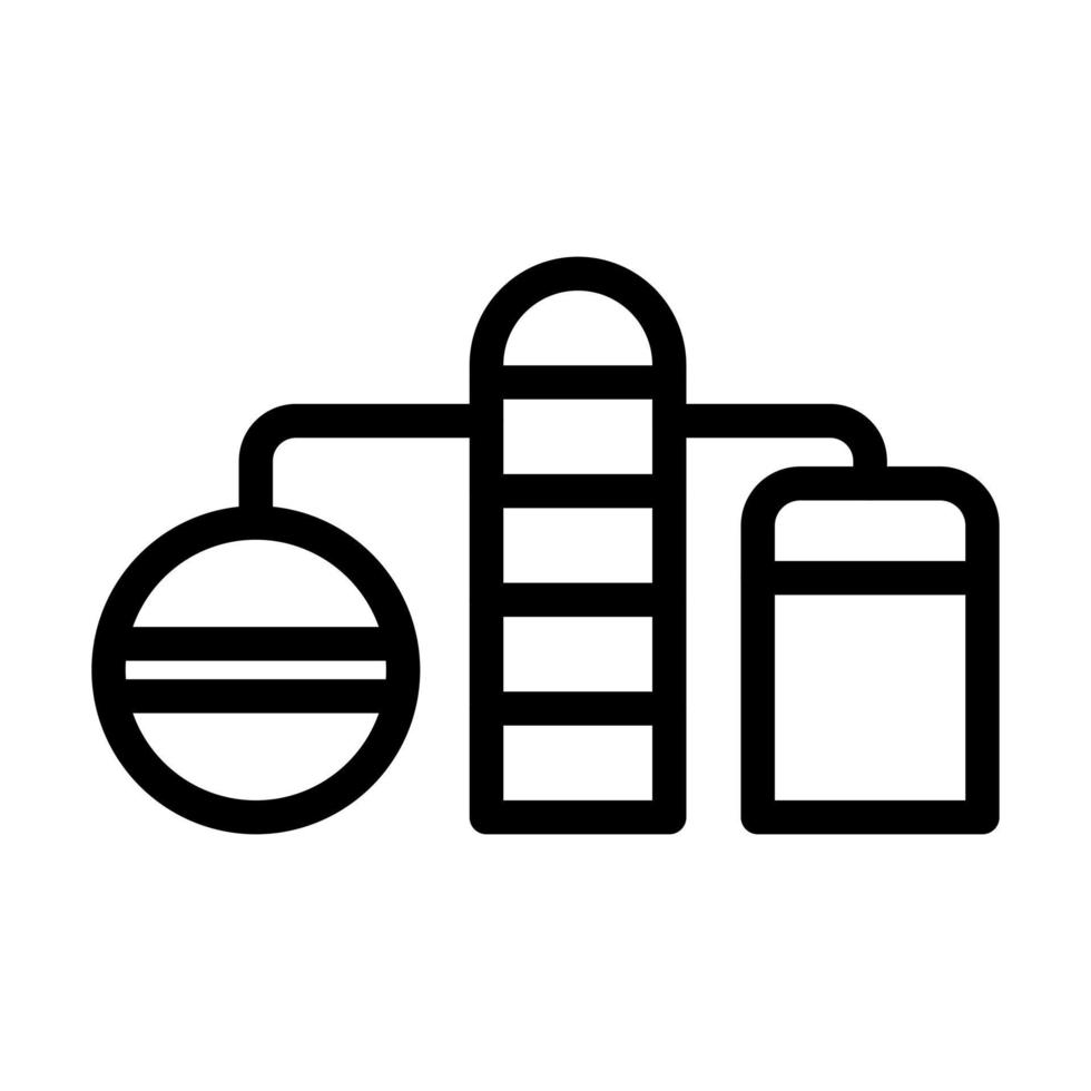 Oil Refinery Icon Design vector