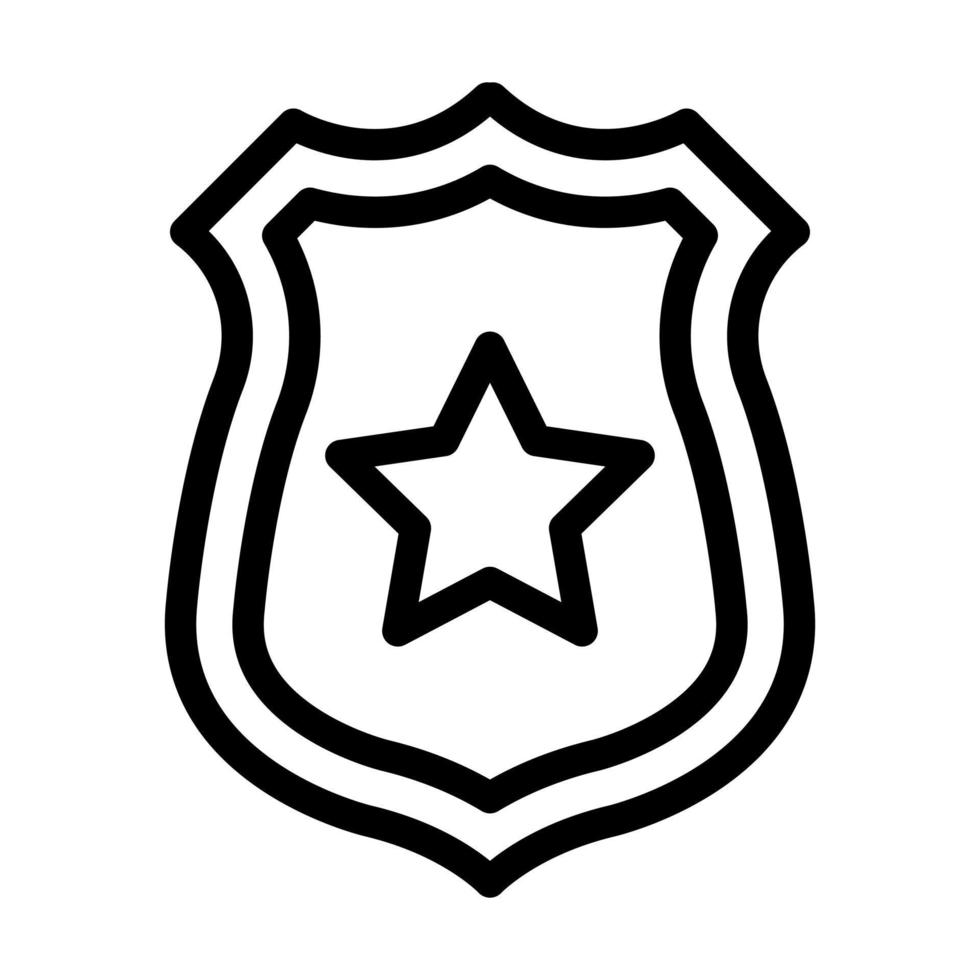 diseño de icono de placa de policía vector