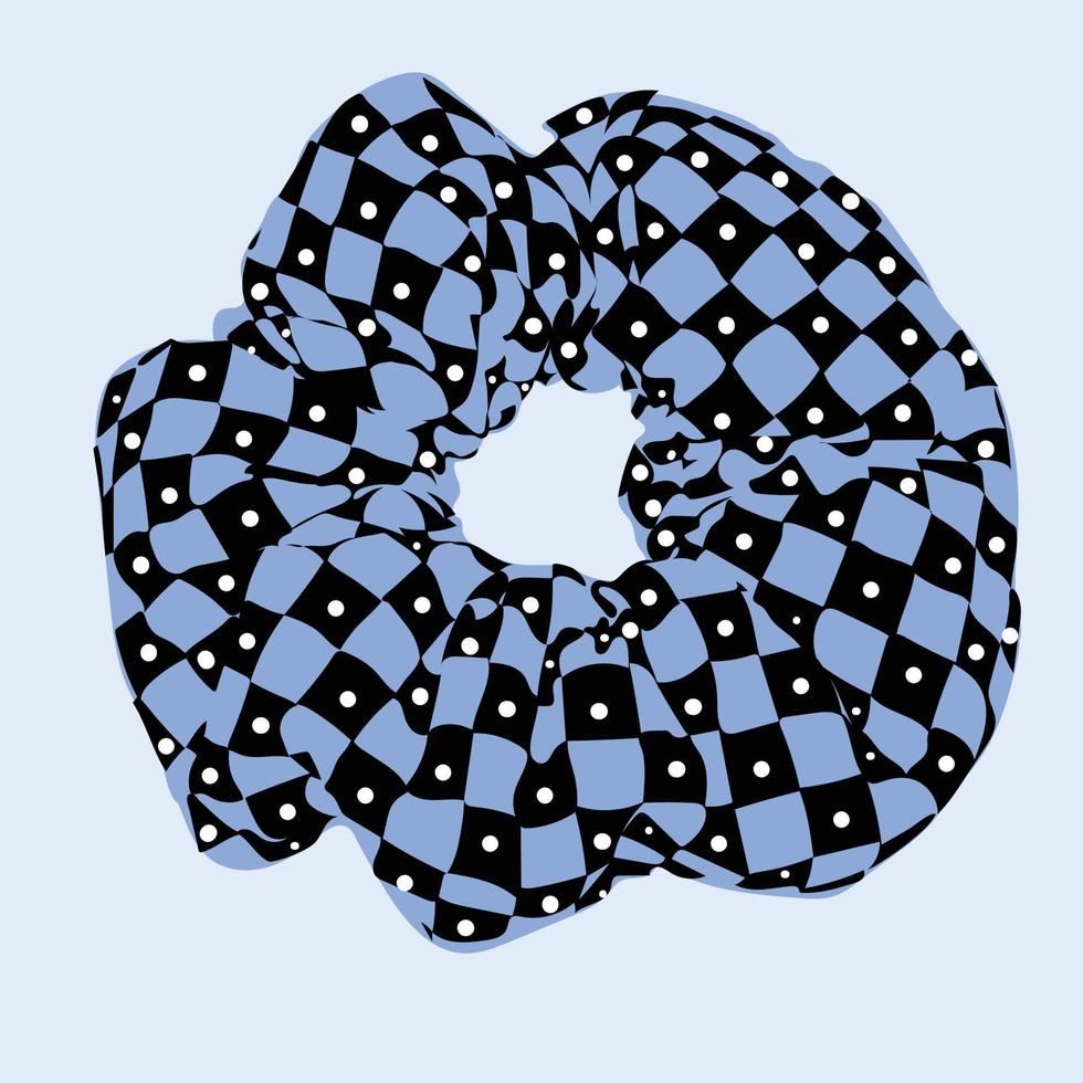 Illustration of a scrunchie For posters, cards, banners. vector
