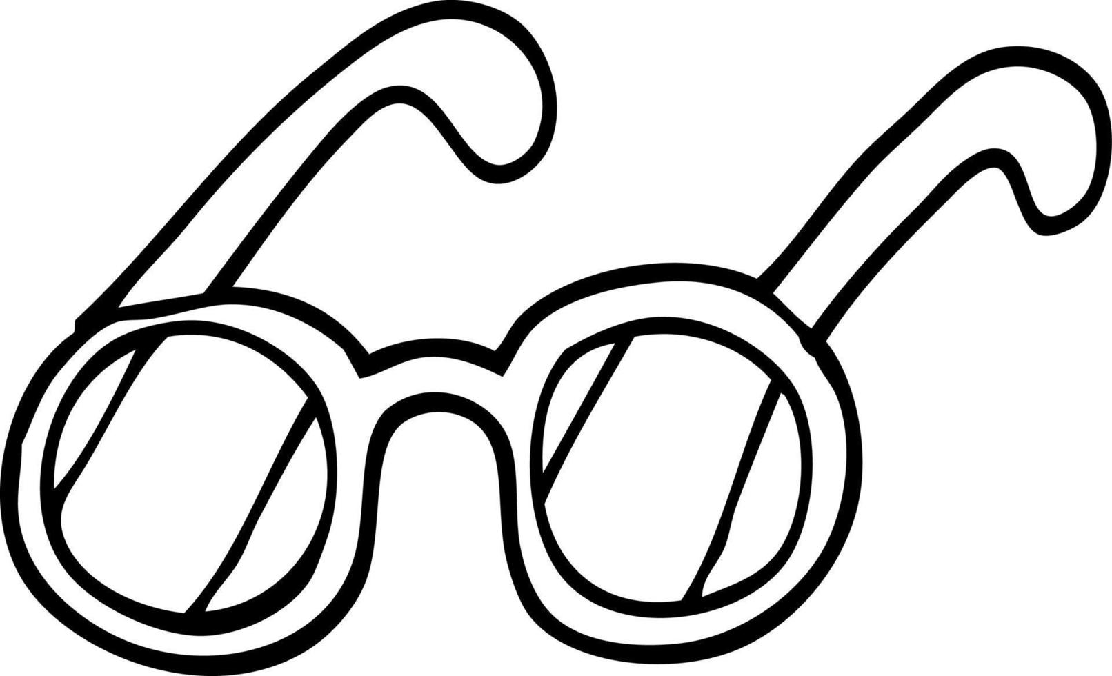 line drawing cartoon spectacles vector
