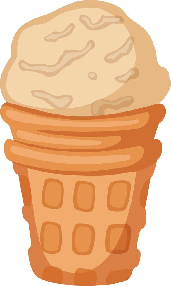 waffle cup  ice cream vector illustration